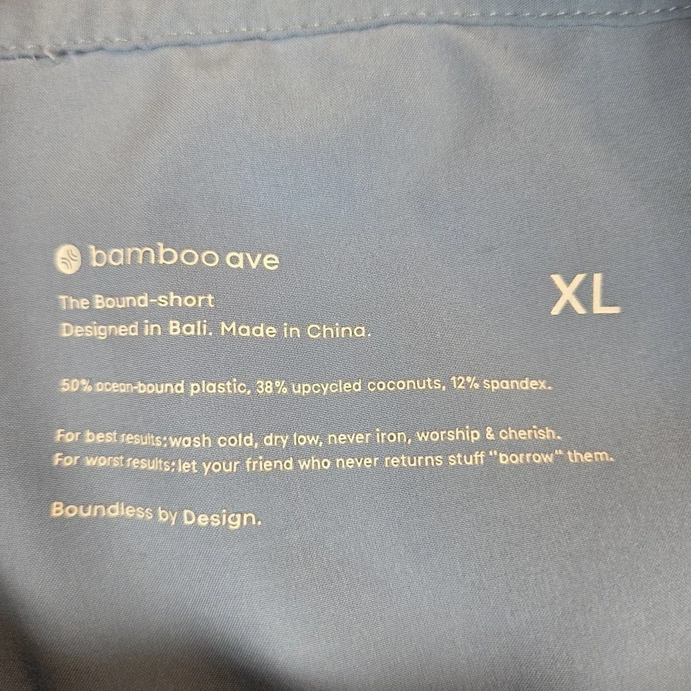 Bamboo Ave Boundless Swim Shorts Mens XL Blue Gray Stretch The Bound-Short